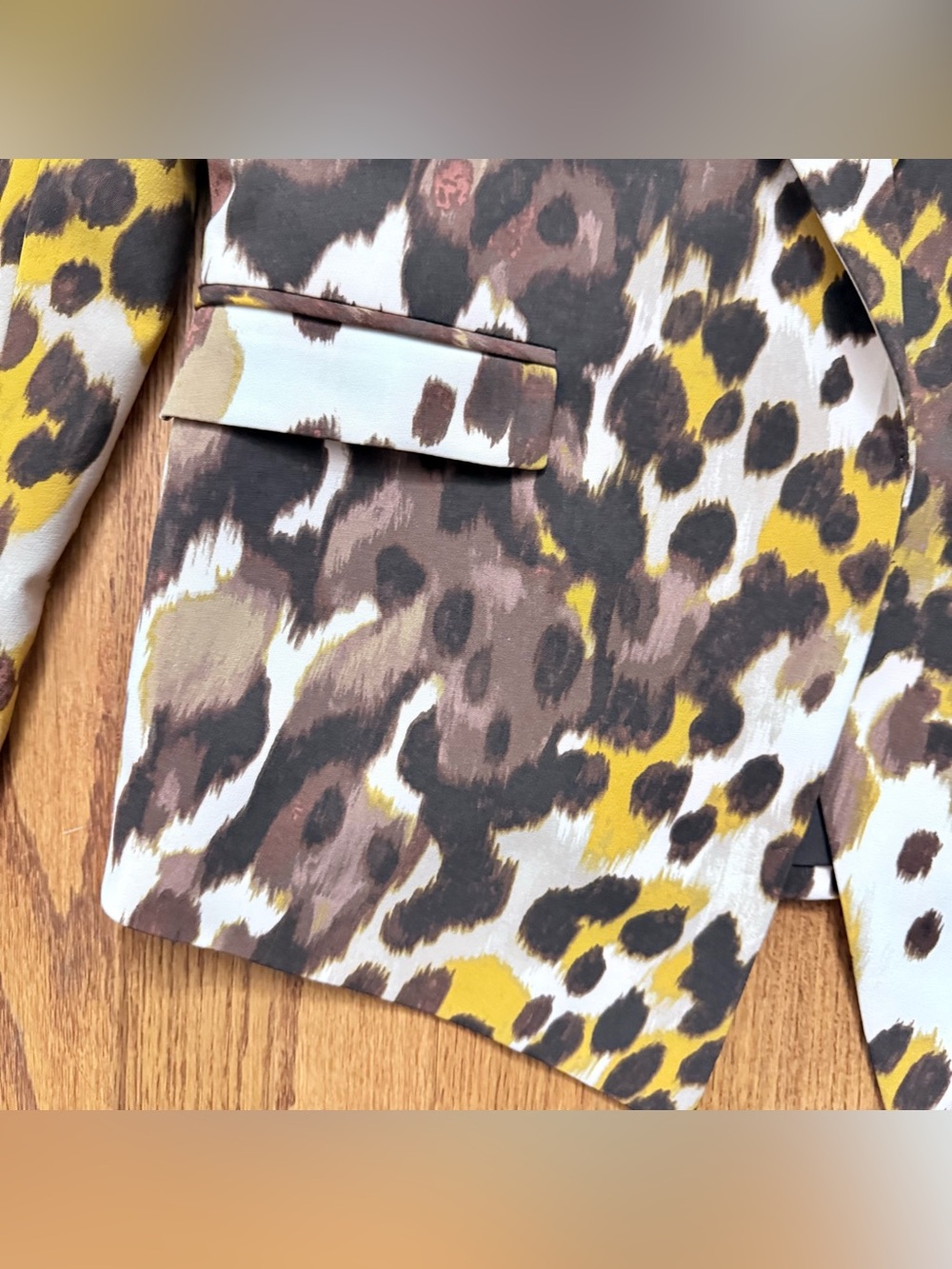 7th Avenue New York & Co Leopard Print Blazer Open Jacket Size XS - Picture 5 of 15